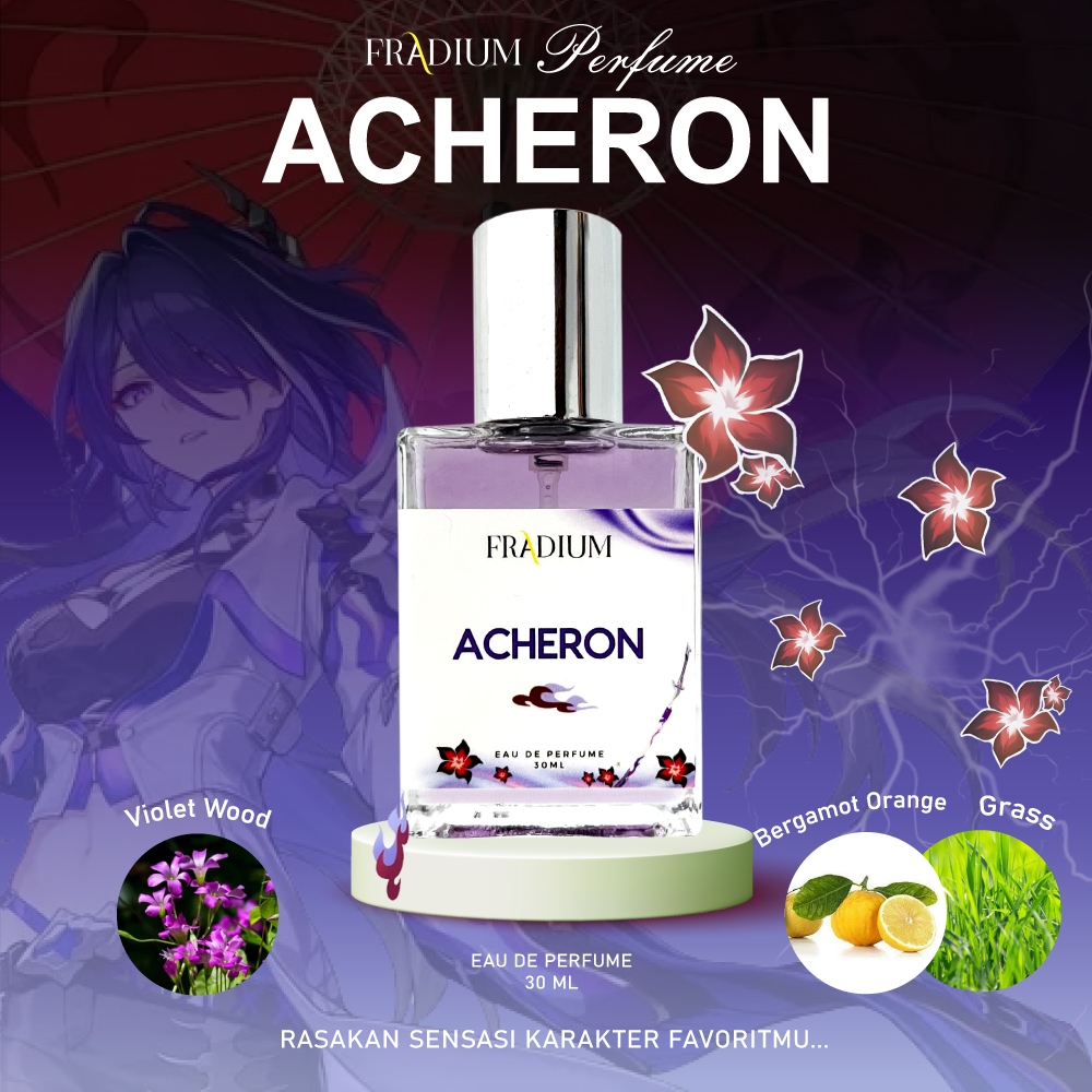 Perfume Acheron Honkai Star Rail Fradium 30ml Wangi Serenity Kayu Violet Wood