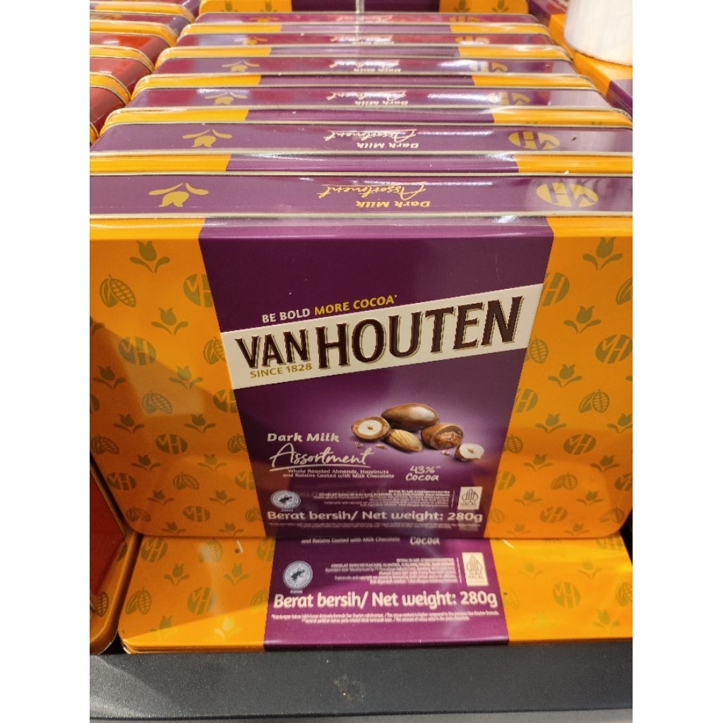 van Houten dark milk assortment almond 280g