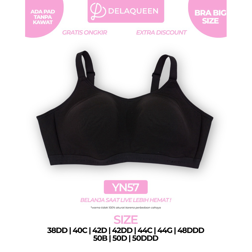 Delaqueen | Bra Big Size Bra Jumbo 38DD 40C 42D 42DD 44C 44G 48DDD 50B 50D 50DDD YN57