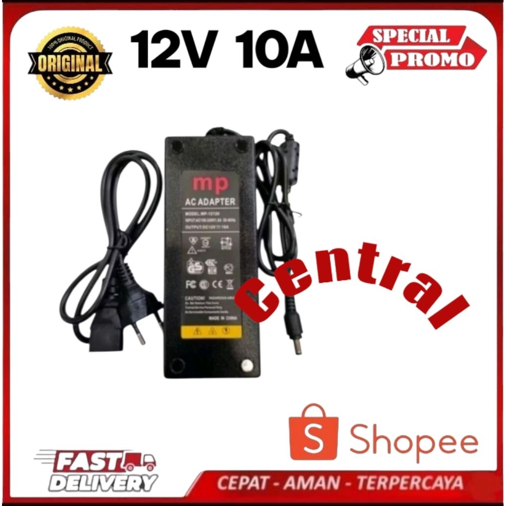 Trafo Adaptor DC 12v 10a Adaptor Murni Arus 12 volt 10ampere