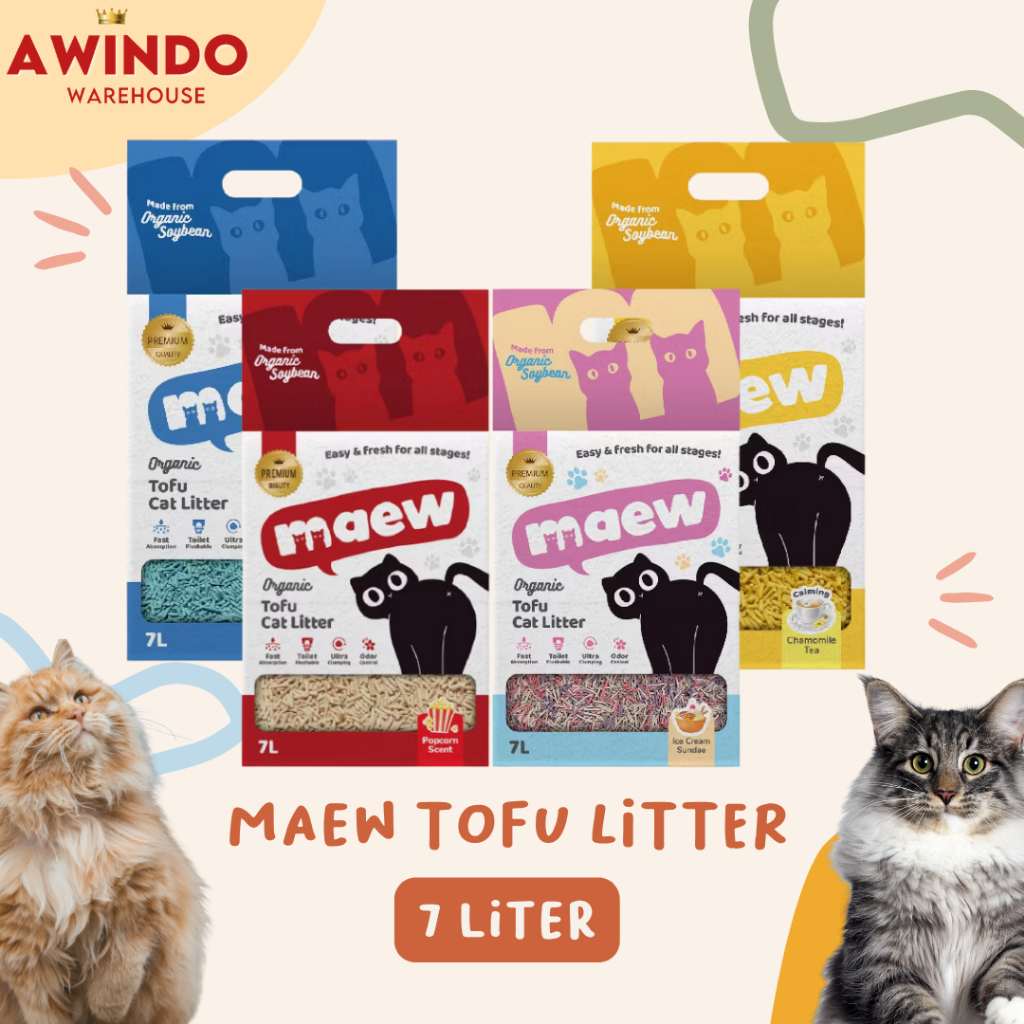 AWINDO MAEW TOFU CAT LITTER 7L - Pasir Tofu Soya Kucing Maew Cat Litter 7 Liter