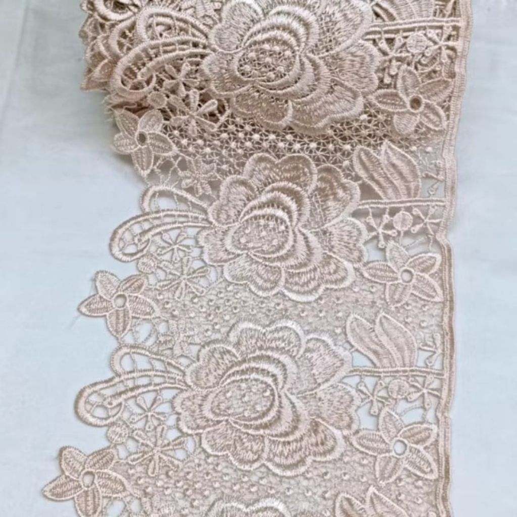 Renda Bordir Lebar 20cm Harga Per Roll