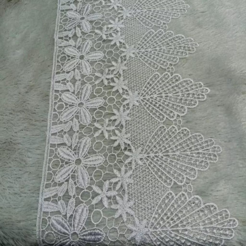 RENDA BORDIR LEBAR 20CM HARGA PER 100CM