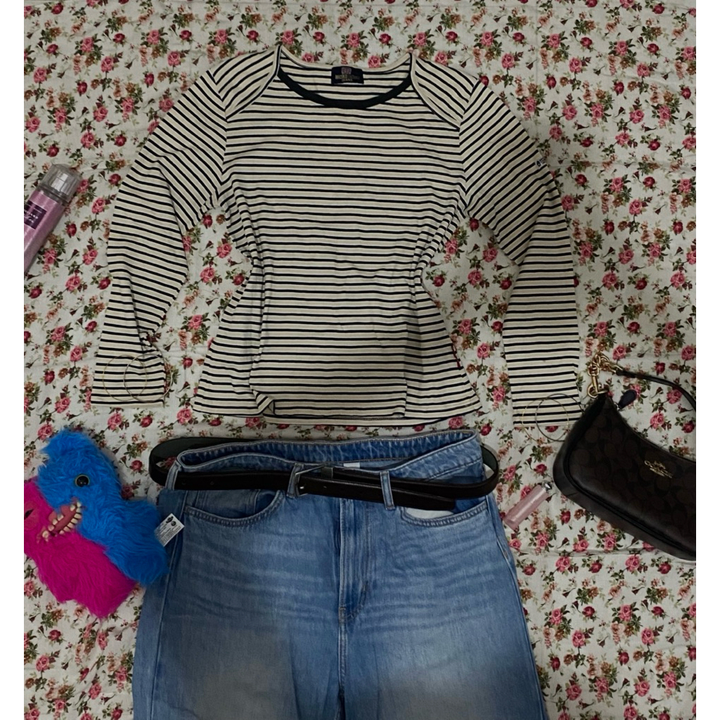 [ PRELOVED ] MICHIKO LONDON JEANS Striped top