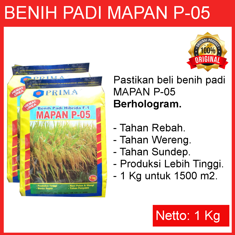 Benih Padi Bibit Mapan p05 Primasid Mapan 05 Hibrida 1kg
