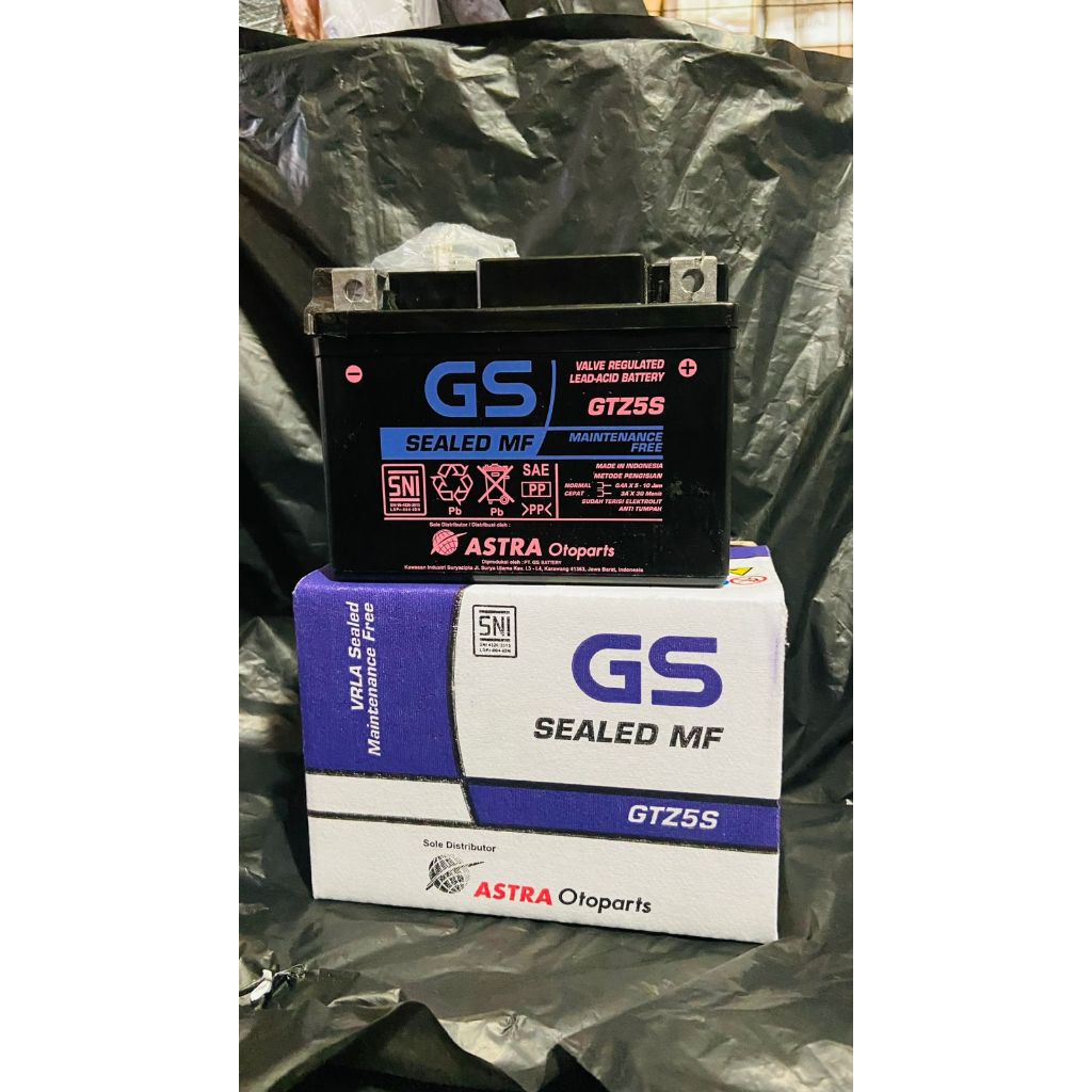 Aki Baterai GS Astra GTZ5S Aki Kering Motor 100% Asli