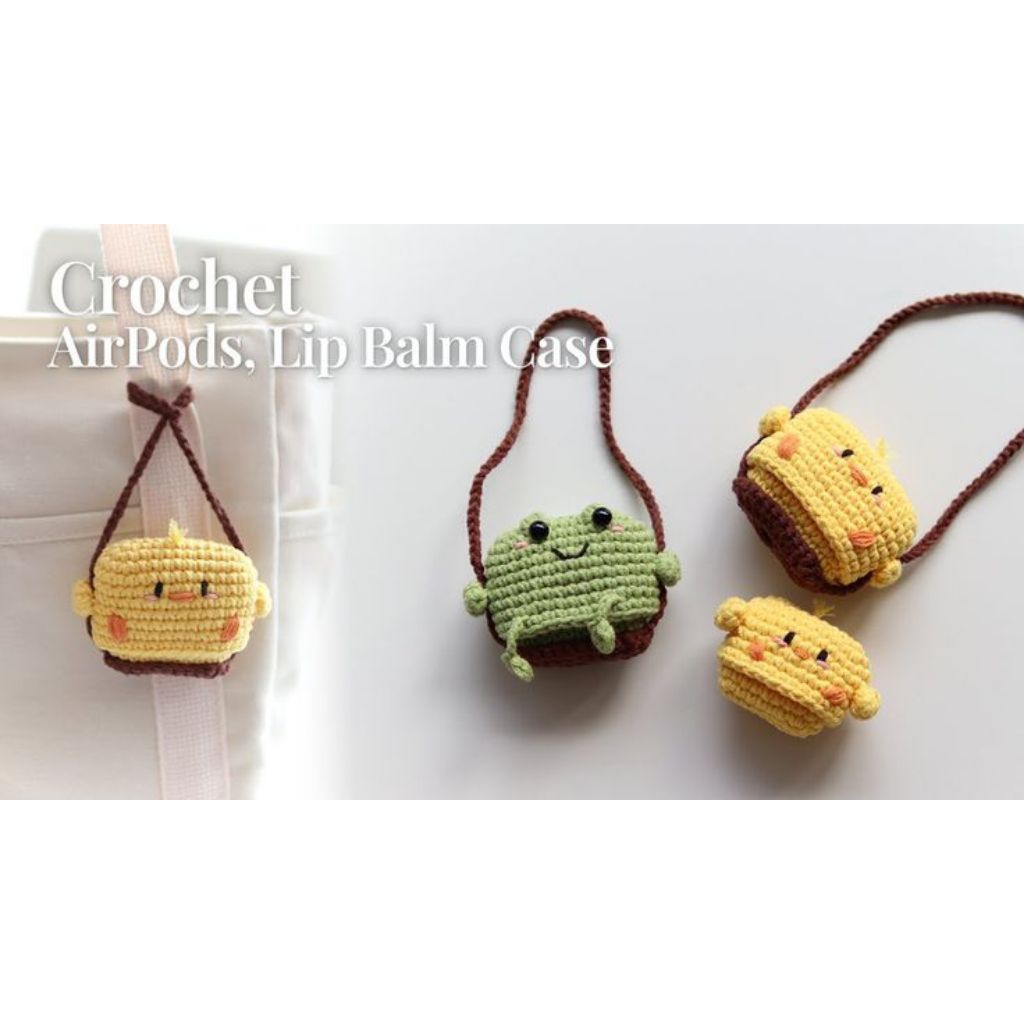 CASE AIRPODS CROCHET/TEMPAT AIRPODS/GANTUNGAN TAS