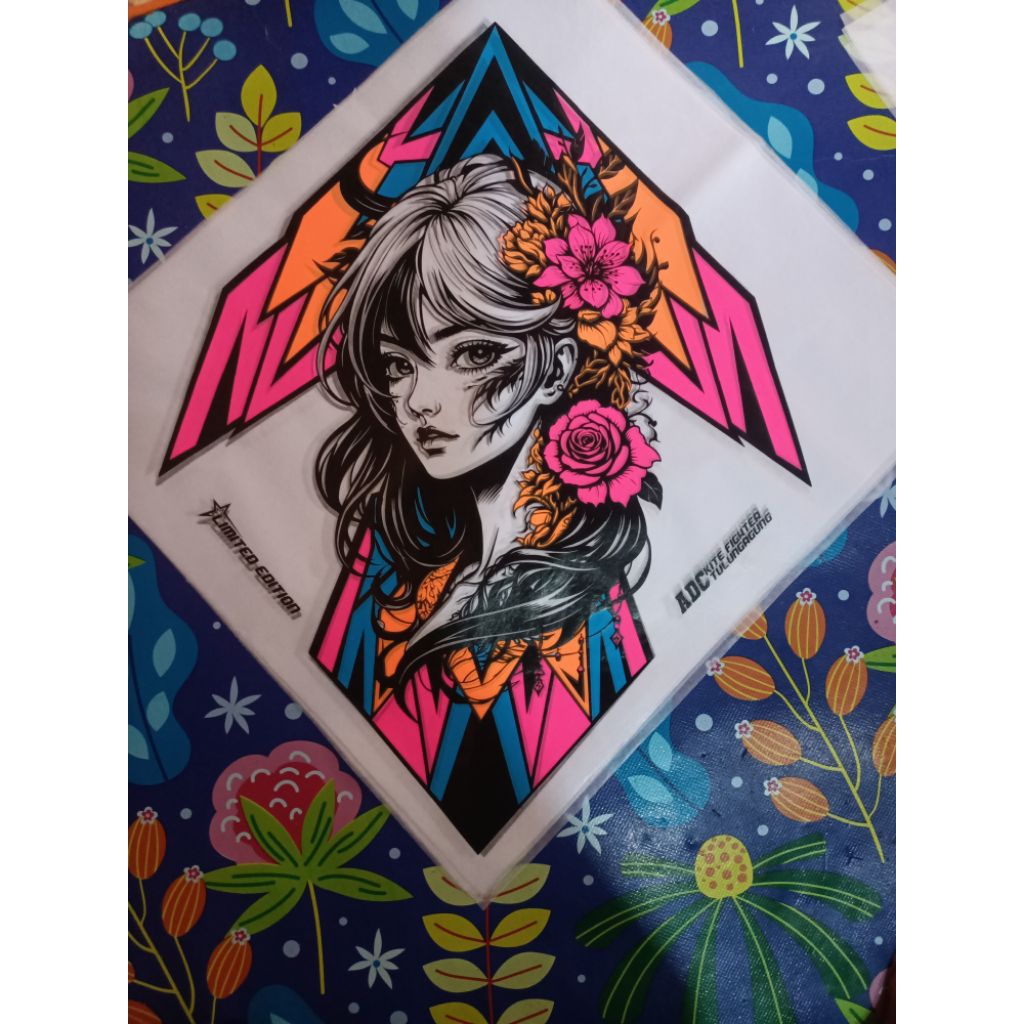 50 lembar kertas layang layang sukhoi 4 warna stabilo ADC design