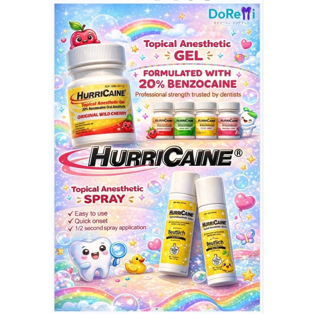 Hurricaine Topical Anastesi Gel USA / Hurricaine Gel USA / Topical Gel / Anastesi Gel.