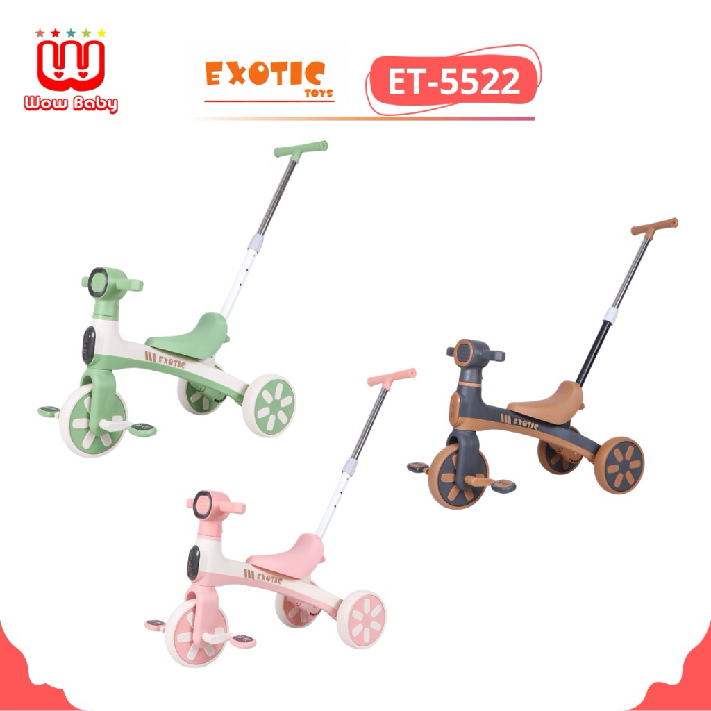 EXOTIC ET-5511 / Et-709 / Et-714/ Et-7905 / ET-5522 (5in1) BALANCE BIKE Sepeda Anak