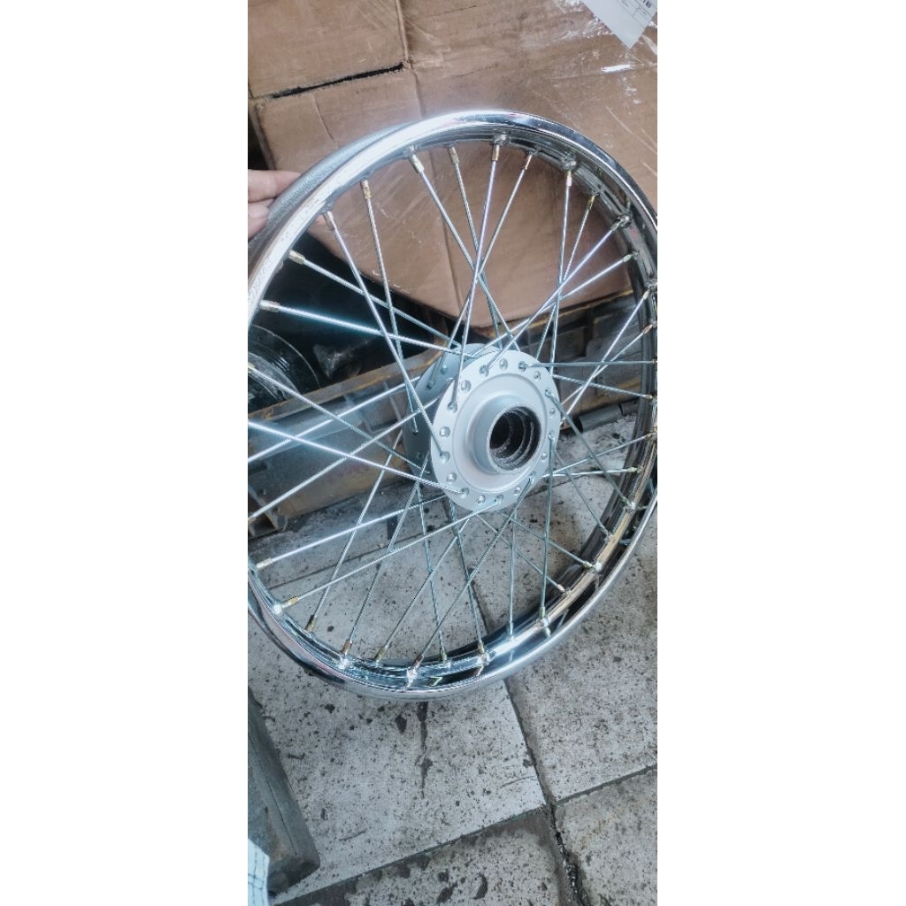 velg depan Supra fit new ring 17x140 pelek+jari2 baru tinggal pasang