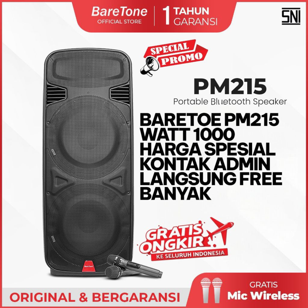 SPEAKER PORTABLE BARETONE 15INCH PM215