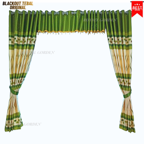 Gorden Blackout Tebal 1 Set Minimalis | Tirai Jendela Import Smokring Poni Mewah Panjang 230cm