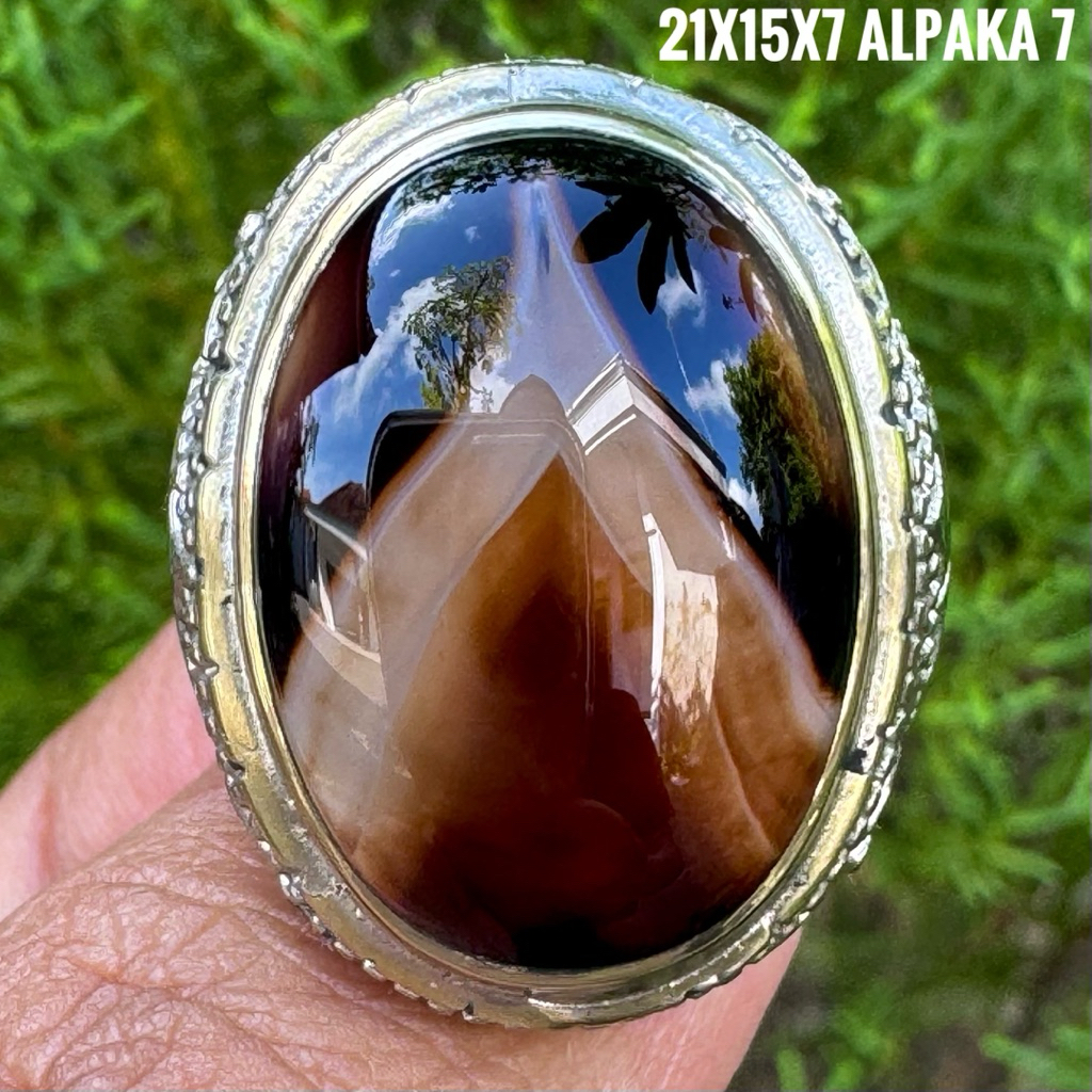 Cincin Batu Akik Natural Sulaiman (Asli Alam)