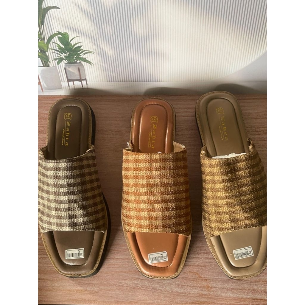 Sandal Spon Ringan Bahan Spon Tali Kain