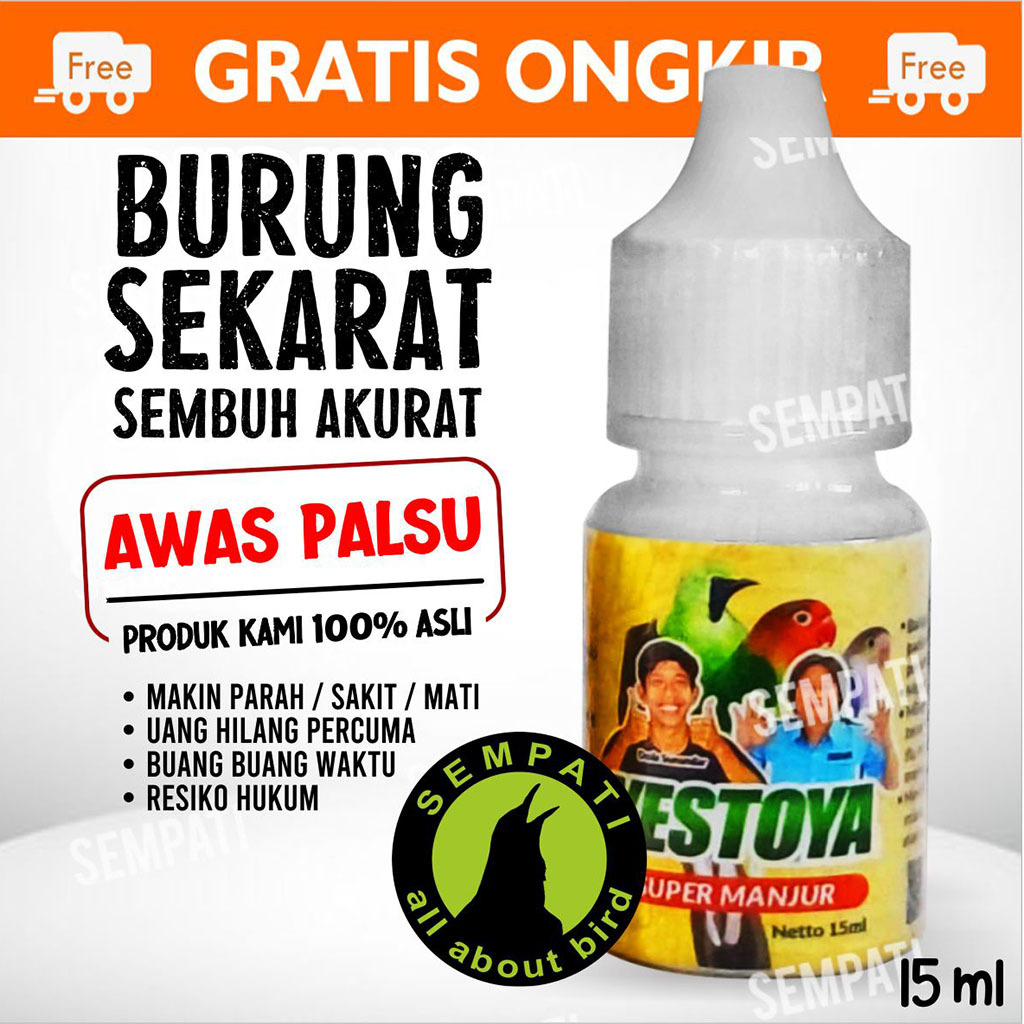 SEMPATI Yestoya Super Manjur Obat Vitamin Segala Penyakit Burung Murai Lovebird Kacer Kenari Prenjak