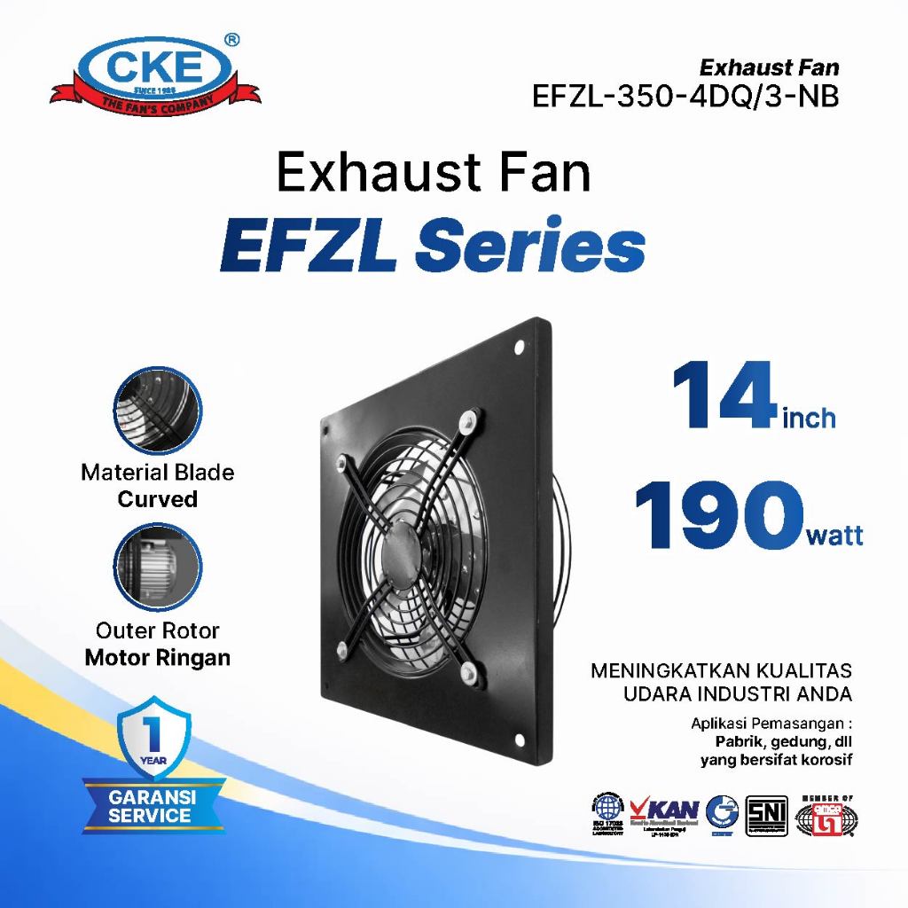 CKE Exhaust Fan 14 Inch Kipas Tembok Dinding Blower Industri 14"