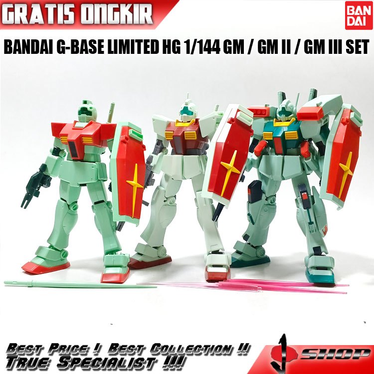 BANDAI G-BASE LIMITED HG 1/144 GM / GM II / GM III SET LTDHG563