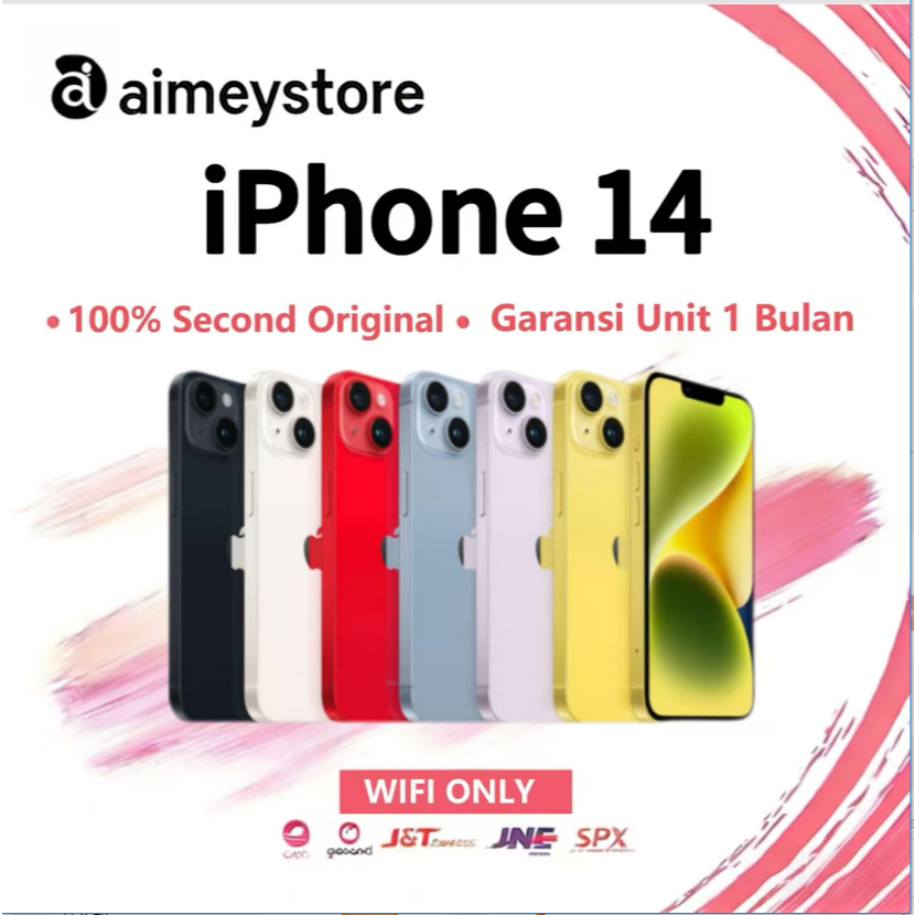 IPhone 14 WIFI ONLY Game/Live 128GB/256GB/512GB Bekas Second Original Mulus Fullset