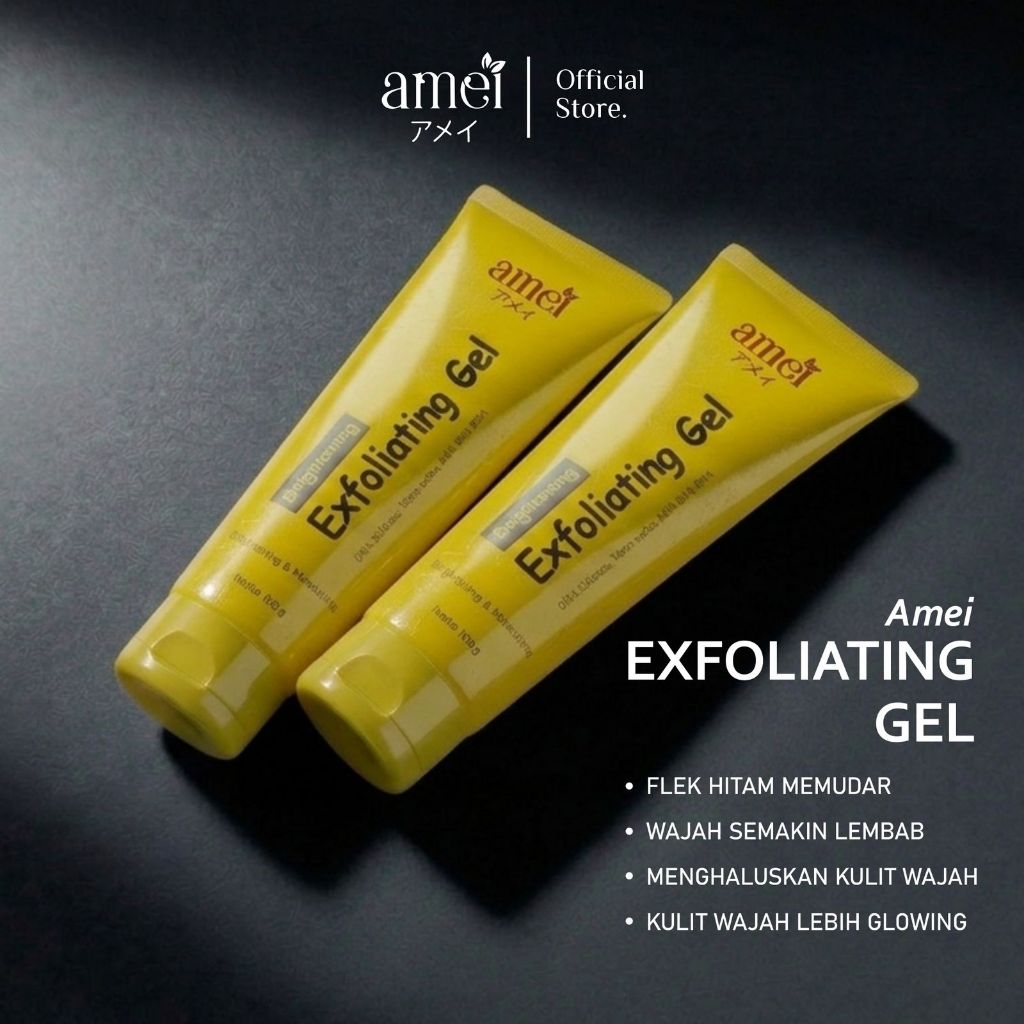 Amei Exfoliating Gel 100ml DNA Salmon | Membantu Mengangkat Sel Kulit Mati & Merawat Kecerahan Wajah