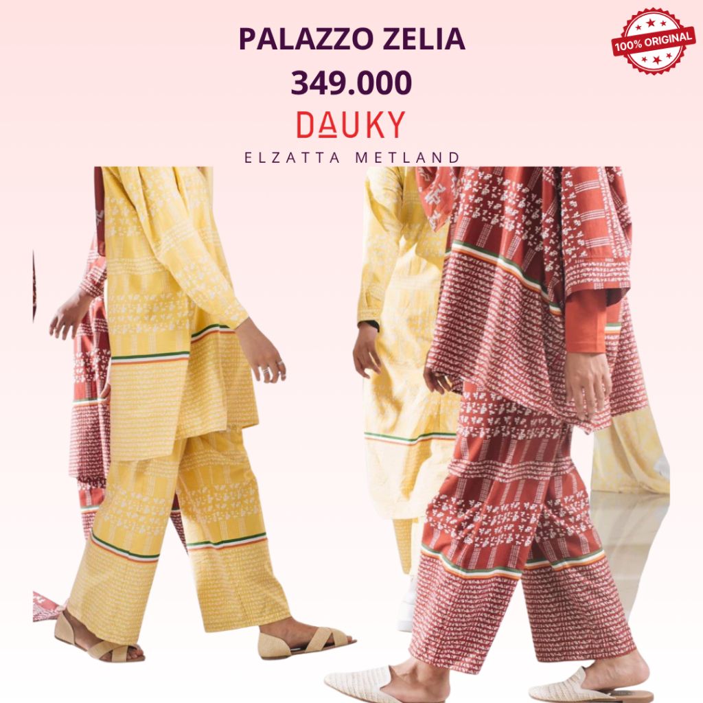 Dauky Palazzo Zelia Celana Bahan Katun Kulot