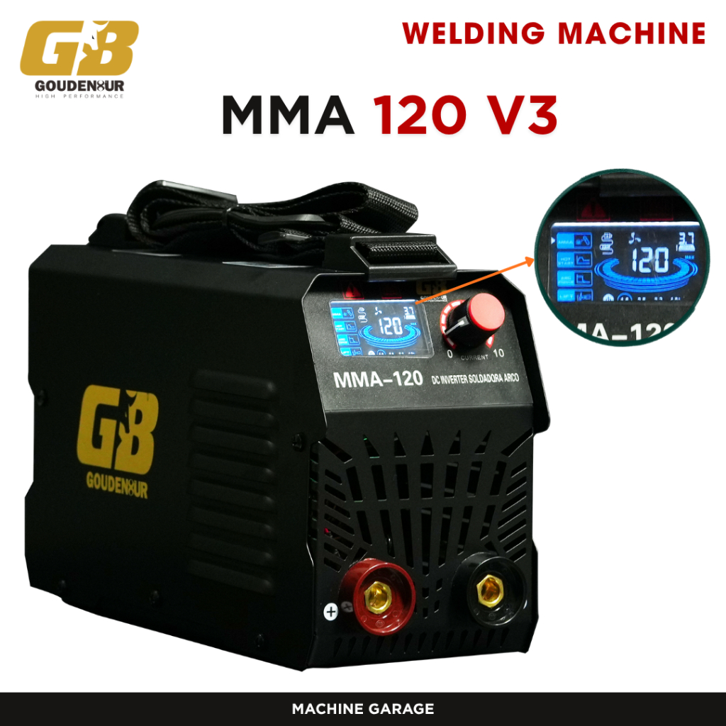 Mesin Las 2in1 MMA TIG Argon 120A GB V3 IGBT 450 Watt - Lift TIG VRD Anti Sengat