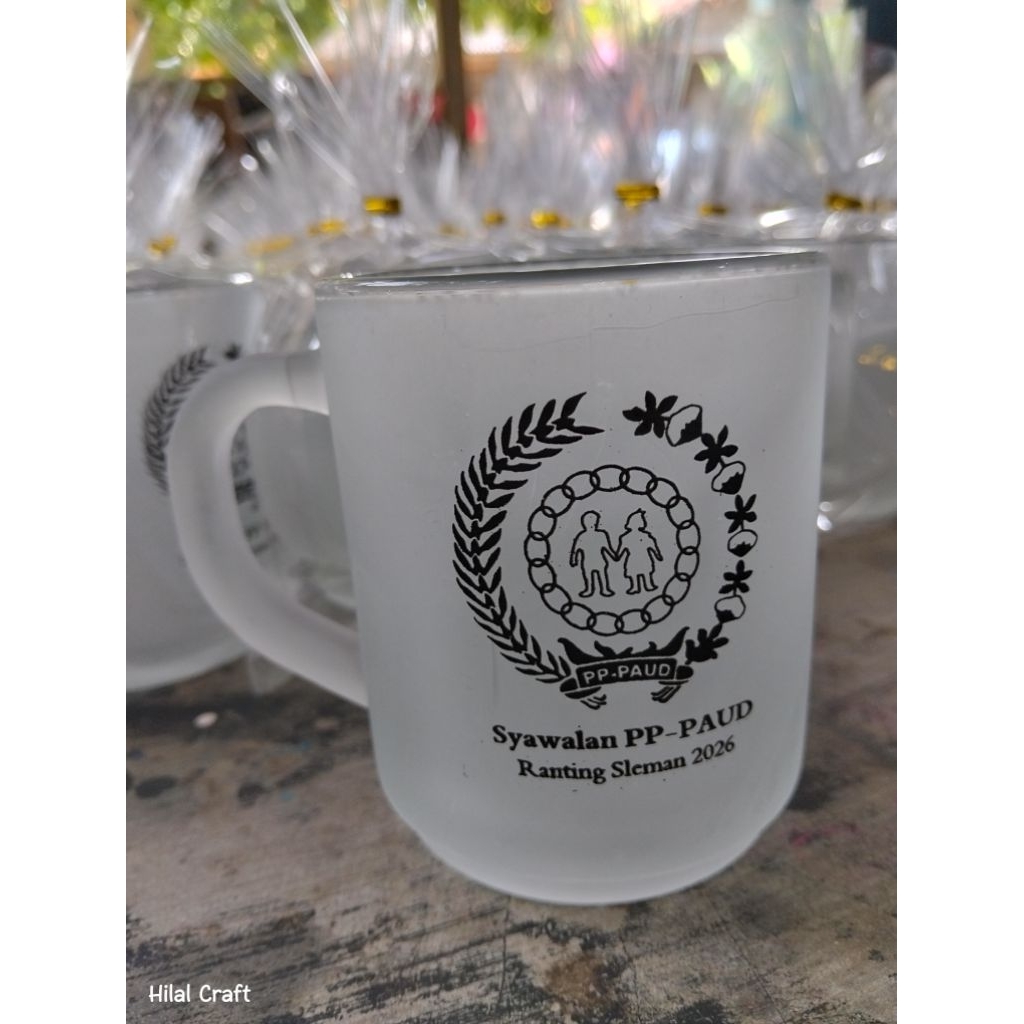 Souvenir gelas gagang doff