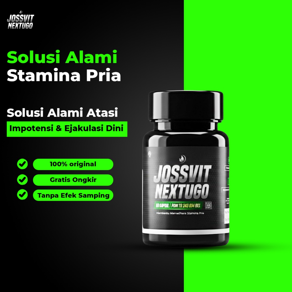JossVIT Nextugo - Obat Herbal Alami Tanpa Bikin Jantung Berdebar - 30 & 60 Kapsul Bisa COD