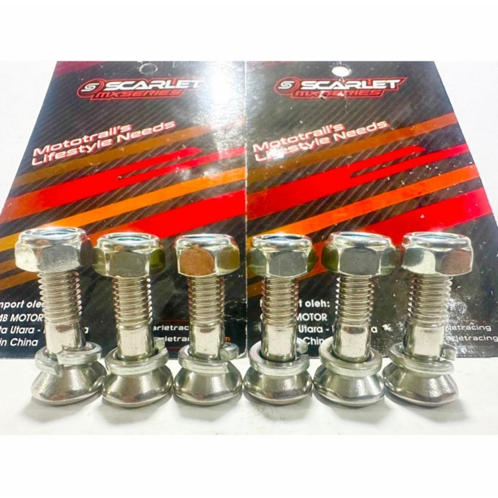 Baut gear klx 150 crf 150 Wr baut gear scarlet racing bahan stanlis steel anti karat garansi 100% as