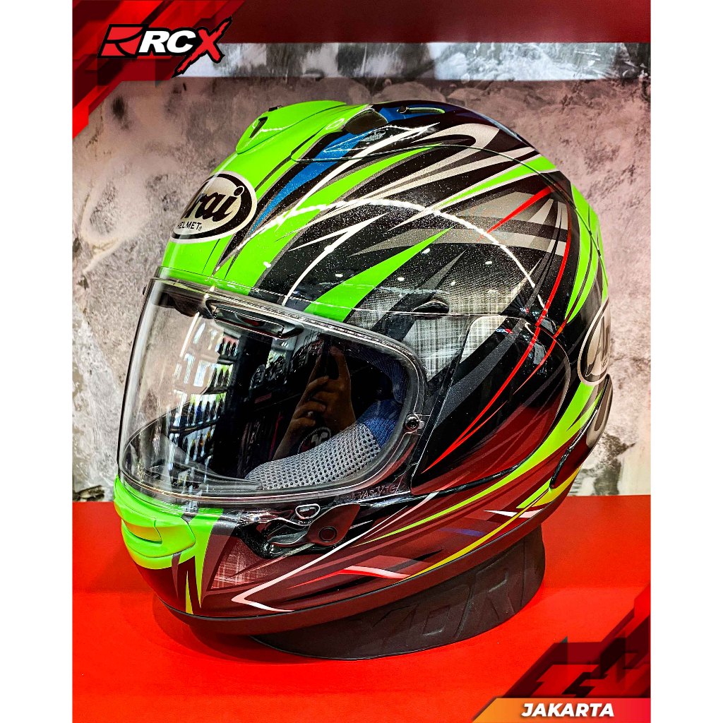 Helm Arai RX-7X Radical Green Original Second 2nd Bekas RCX