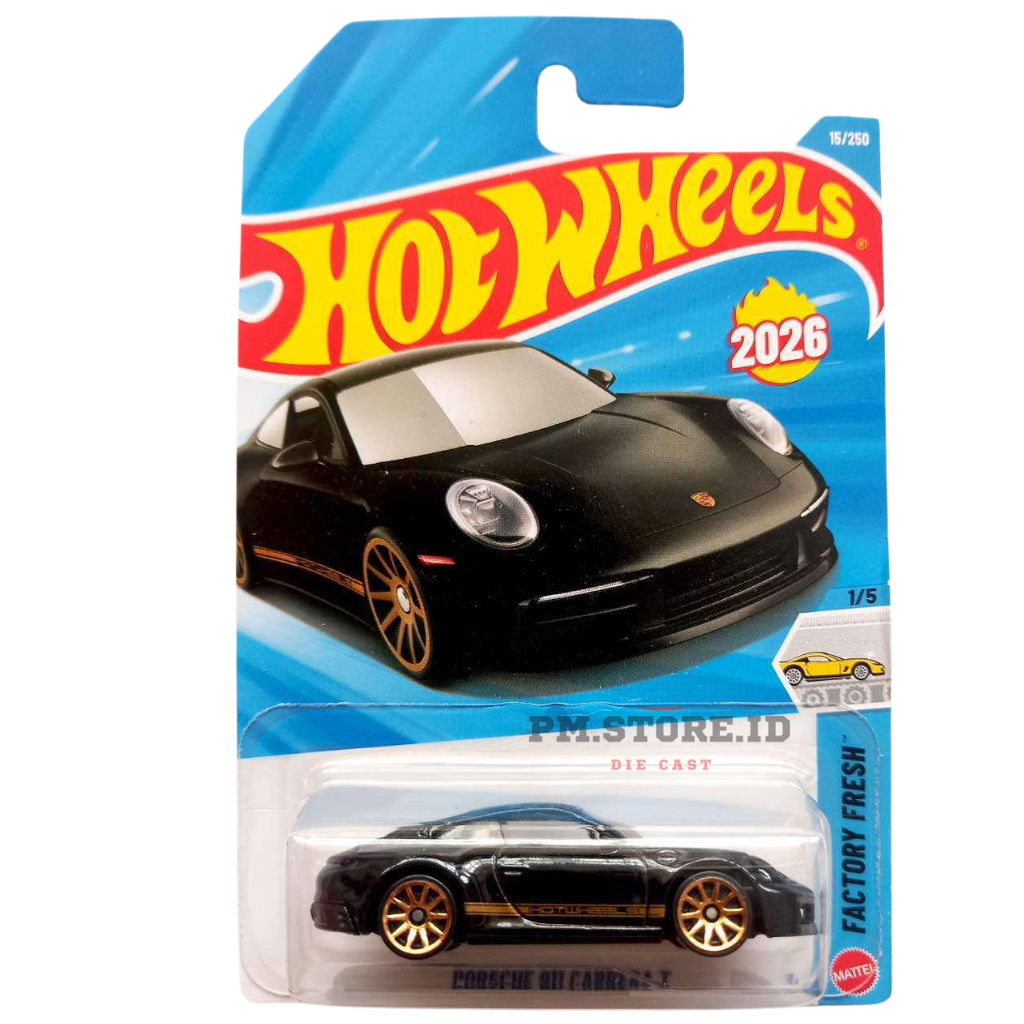 Hot Wheels Porsche 911 Carrera T Hitam