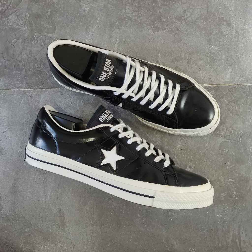 ( Size 43 ) Converse One Star Ox HanByeol Black White Original