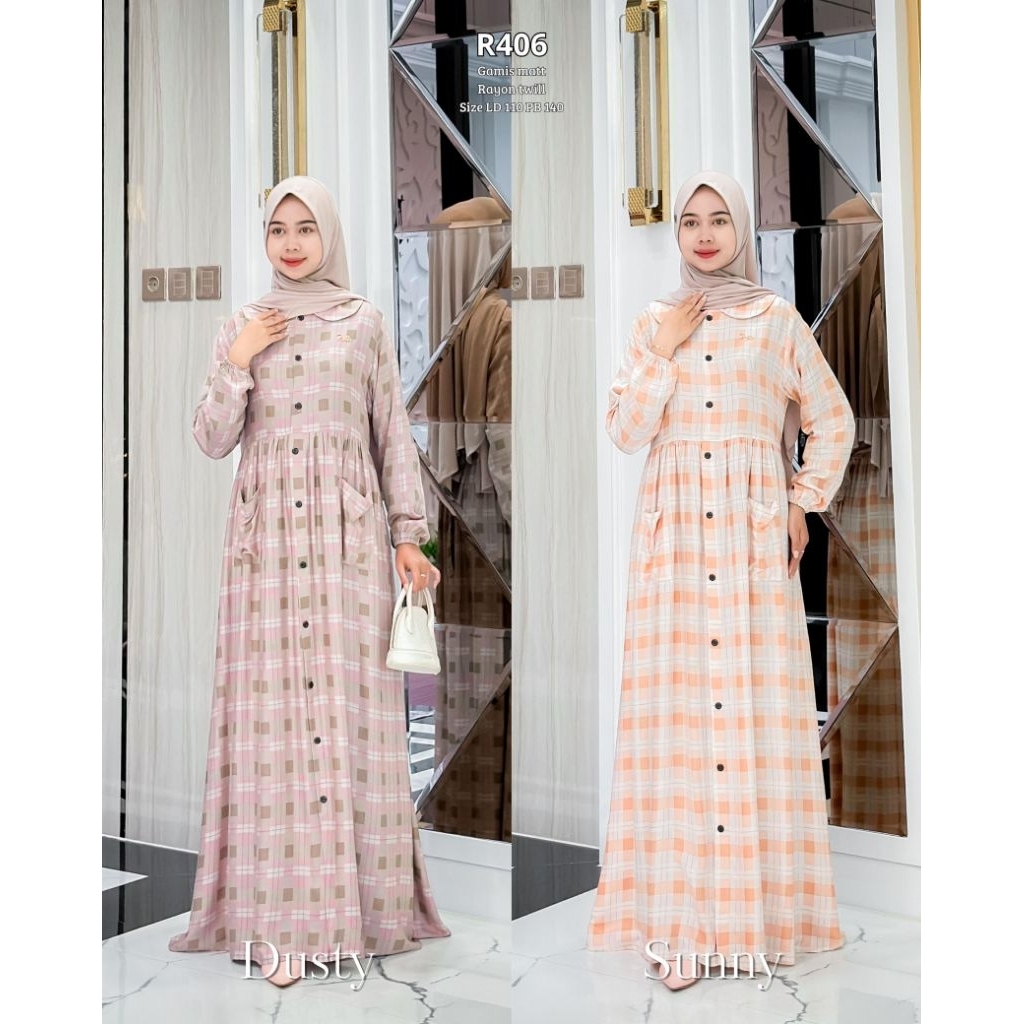 Ribyka R406 Gamis Rayon Twill Import