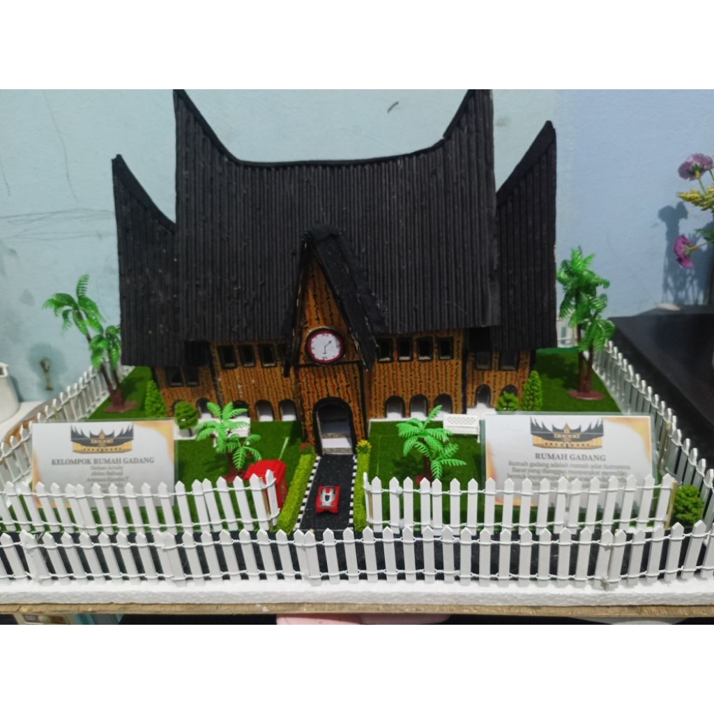 Rumah Gadang Miniatur Rumah Gadang tugas sekolah atau tugas kuliah