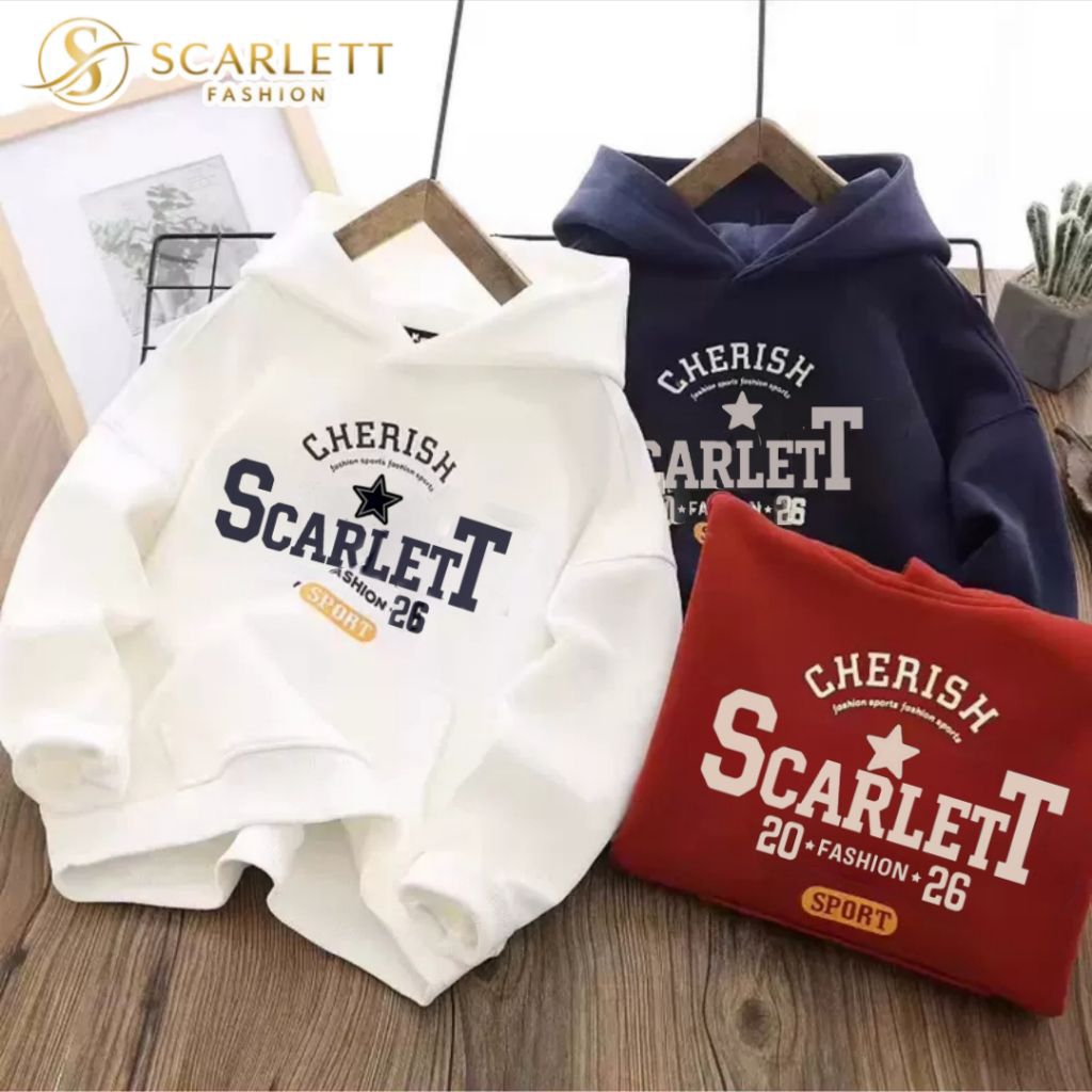 Scarlett Fashion Jaket Hoodie Anak Laki-laki Perempuan Usia 1 - 18 Tahun Motif Scarlett Junior Varia