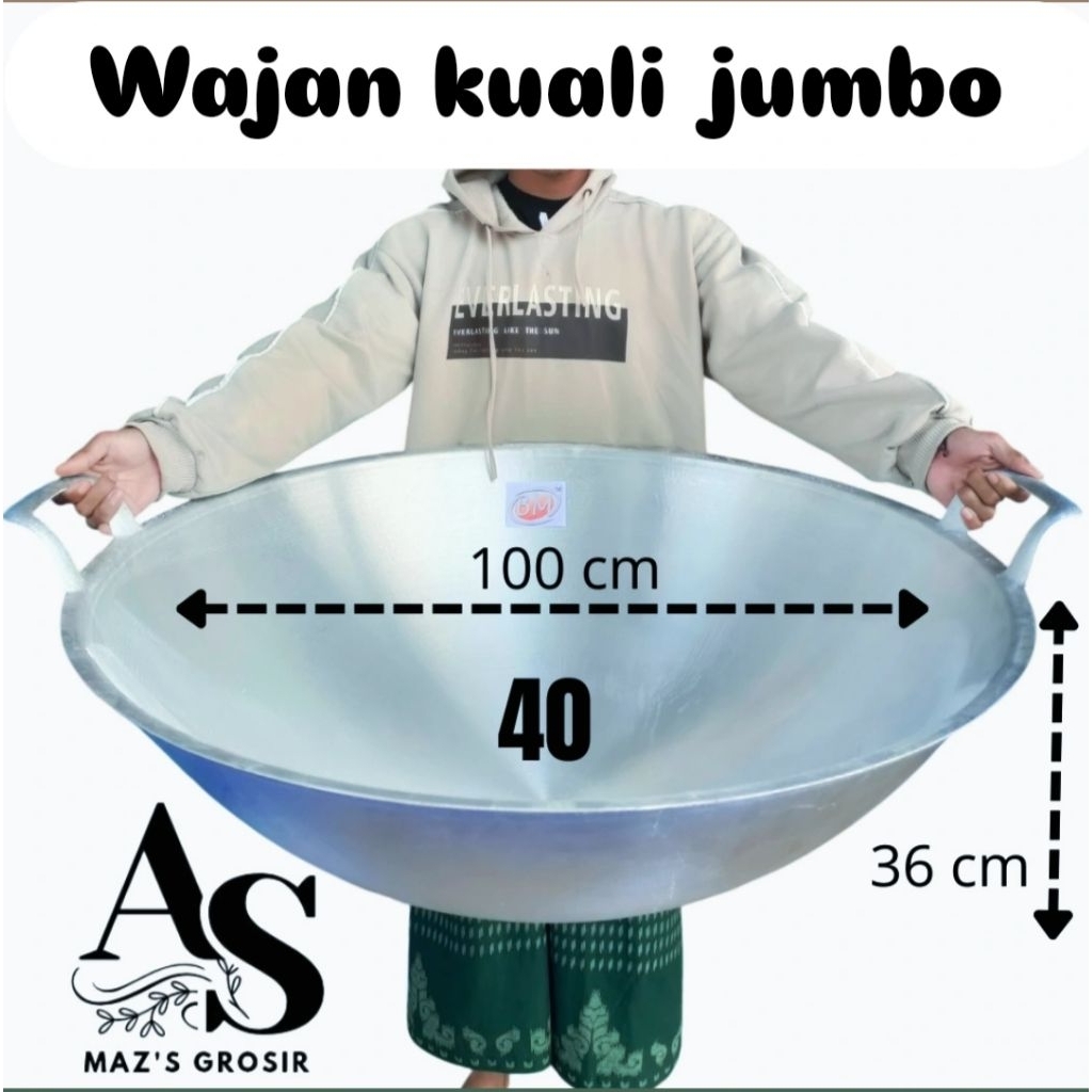 wajan kuali ceper jumbo no 28,30,32,34,36,40