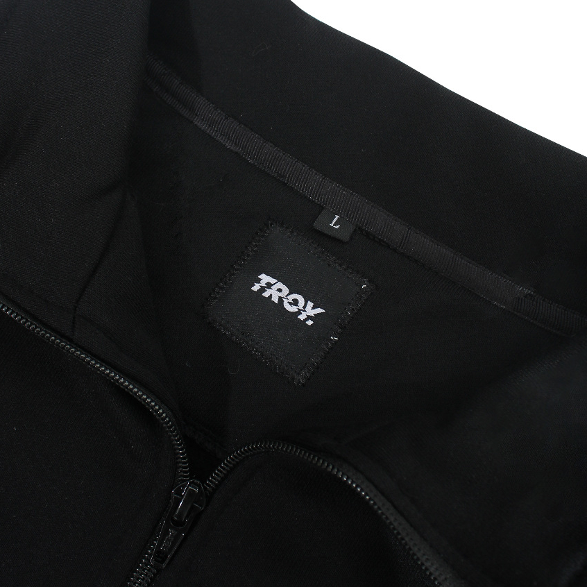 Troy Company Half Zip Up Turtleneck Sweater Black Circular - Half Zipper Pria Hitam HZ 3089