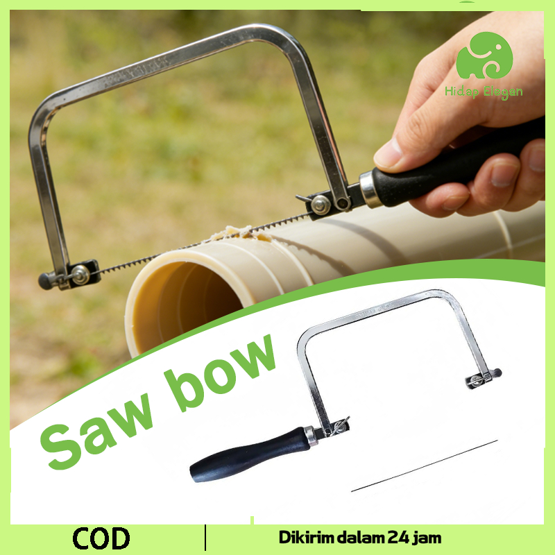 1set Gagang Gergaji Berbentuk U Mata Gergaji Scroll Saw Dapat Disesuaikan Mata Gergaji Jigsaw