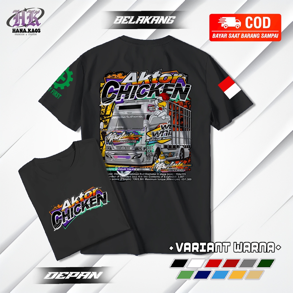 HANAKAOS - T-SHIRT DISTRO AKTOR CHICKEN | KAOS PASUKAN TRUK | BAJU TERBARU