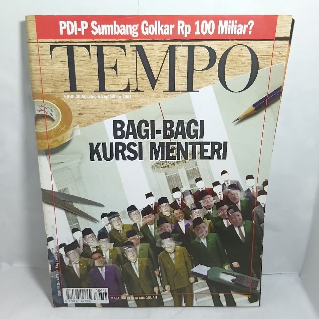 MAJALAH TEMPO BAGI BAGI KURSI MENTERI 2004