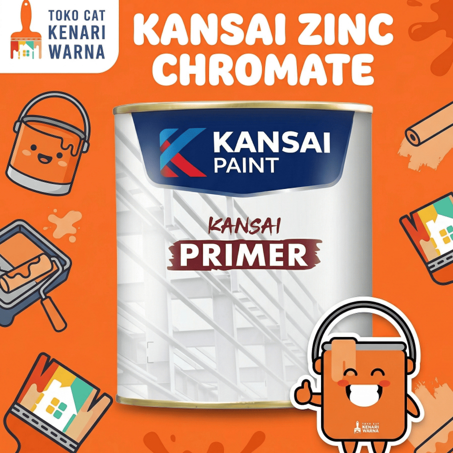 KANSAI PAINT ZINC CHROMATE PRIMER - CAT DASAR BESI 1 KG