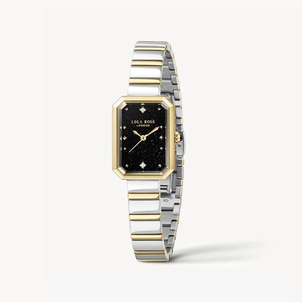 Nomadora Lola Rose Black Sandstone Watch with Quick jam tangan Wanita jam tangan