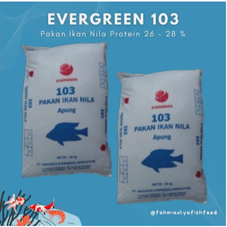 265 PAKAN IKAN EVERGREEN 103-2 -3 PAKAN KHUSUS NILA (PAKET 10KG)