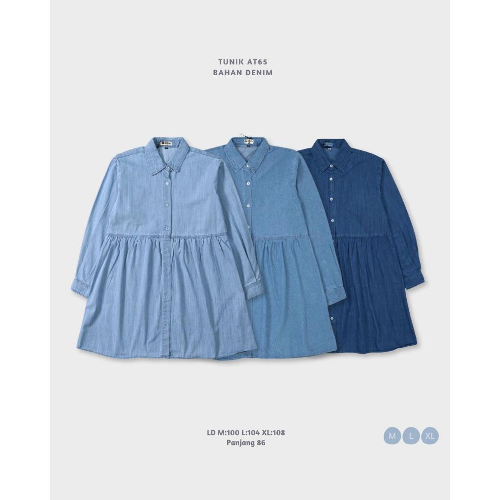 Anyo AT65 Tunik Atasan Kemeja Denim Wanita