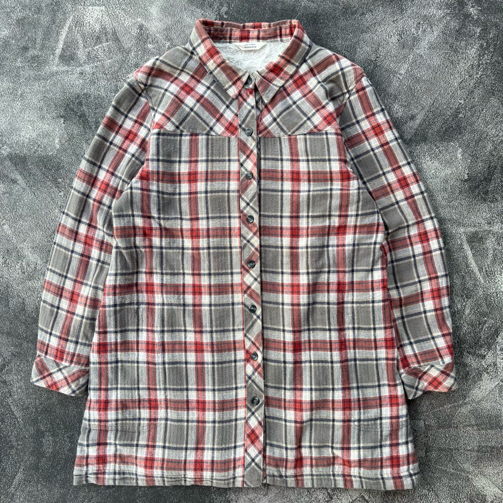 Jeune Maman Flannel Shirt Sherpa