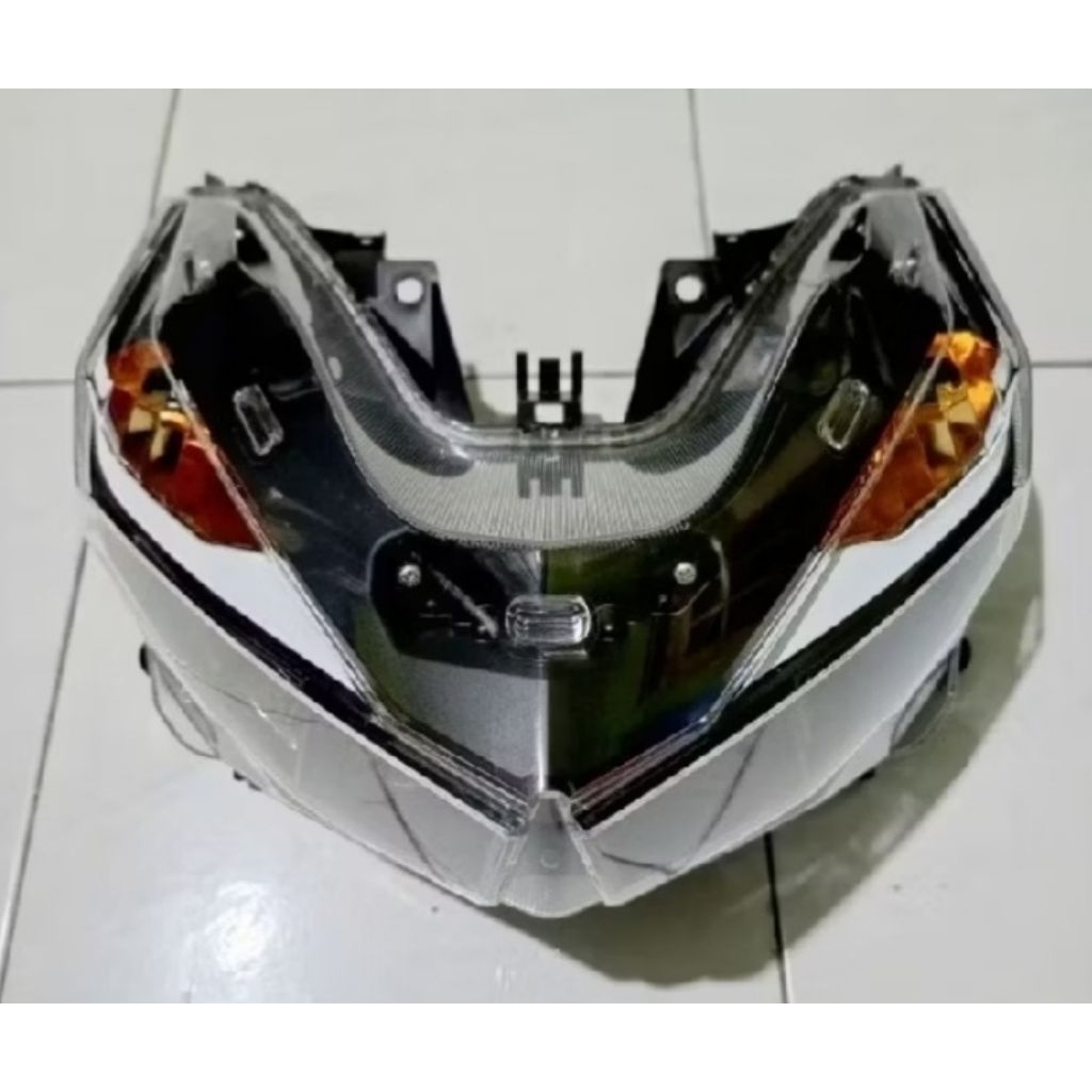 headlamp lampu depan custom black sen oren alis white honda vario led old 125/150