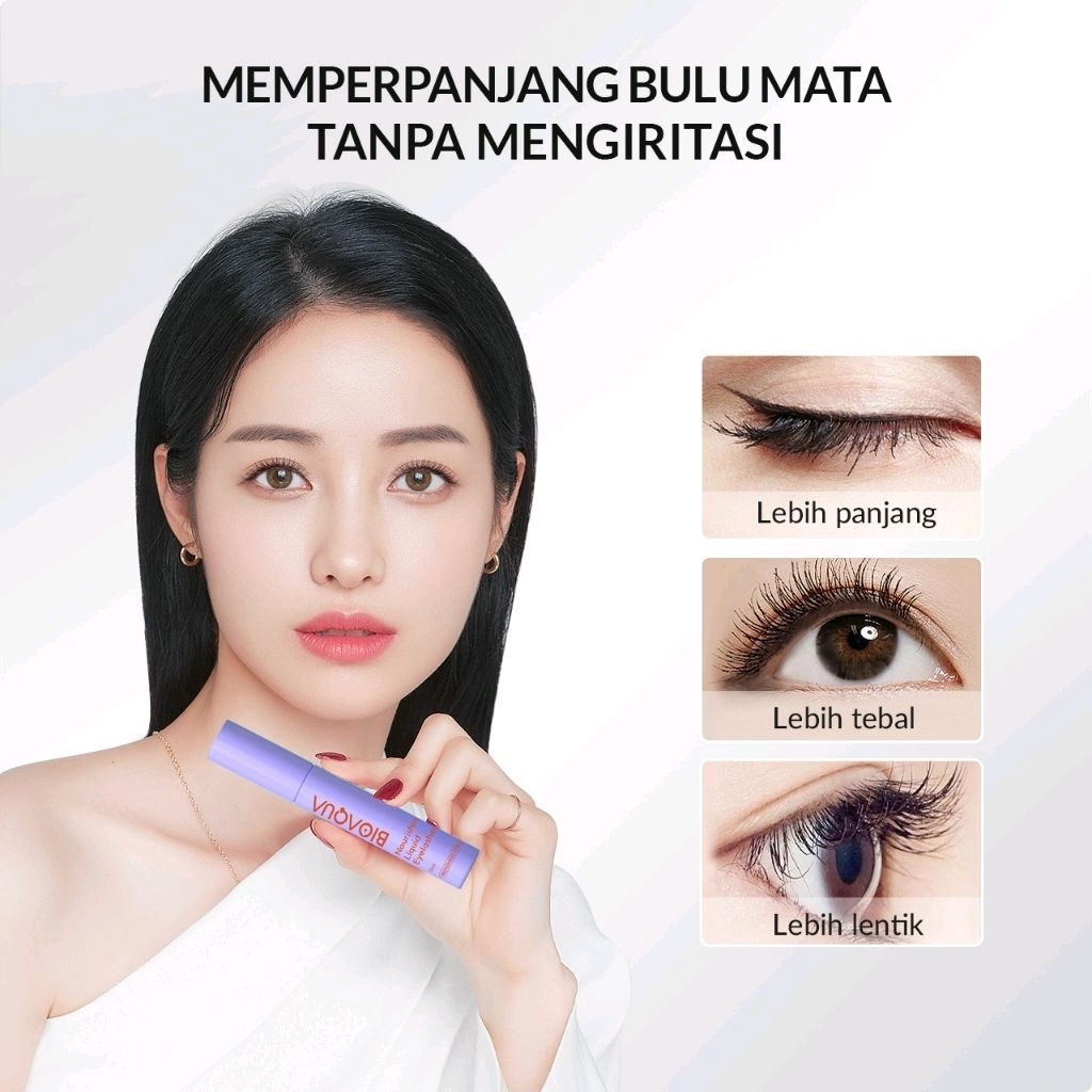 BIOAQUA Eyelash Serum Alis dan Bulu Mata BPOM Halal 9ml Serum Penumbuh Bulu Mata dan