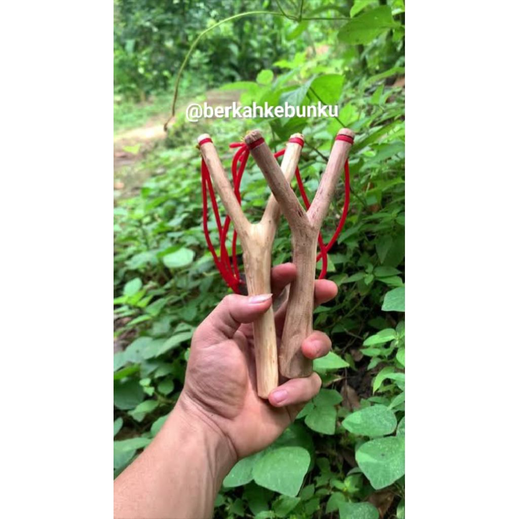 Ketapel kayu tradisional mainan jadul polos sudah halus