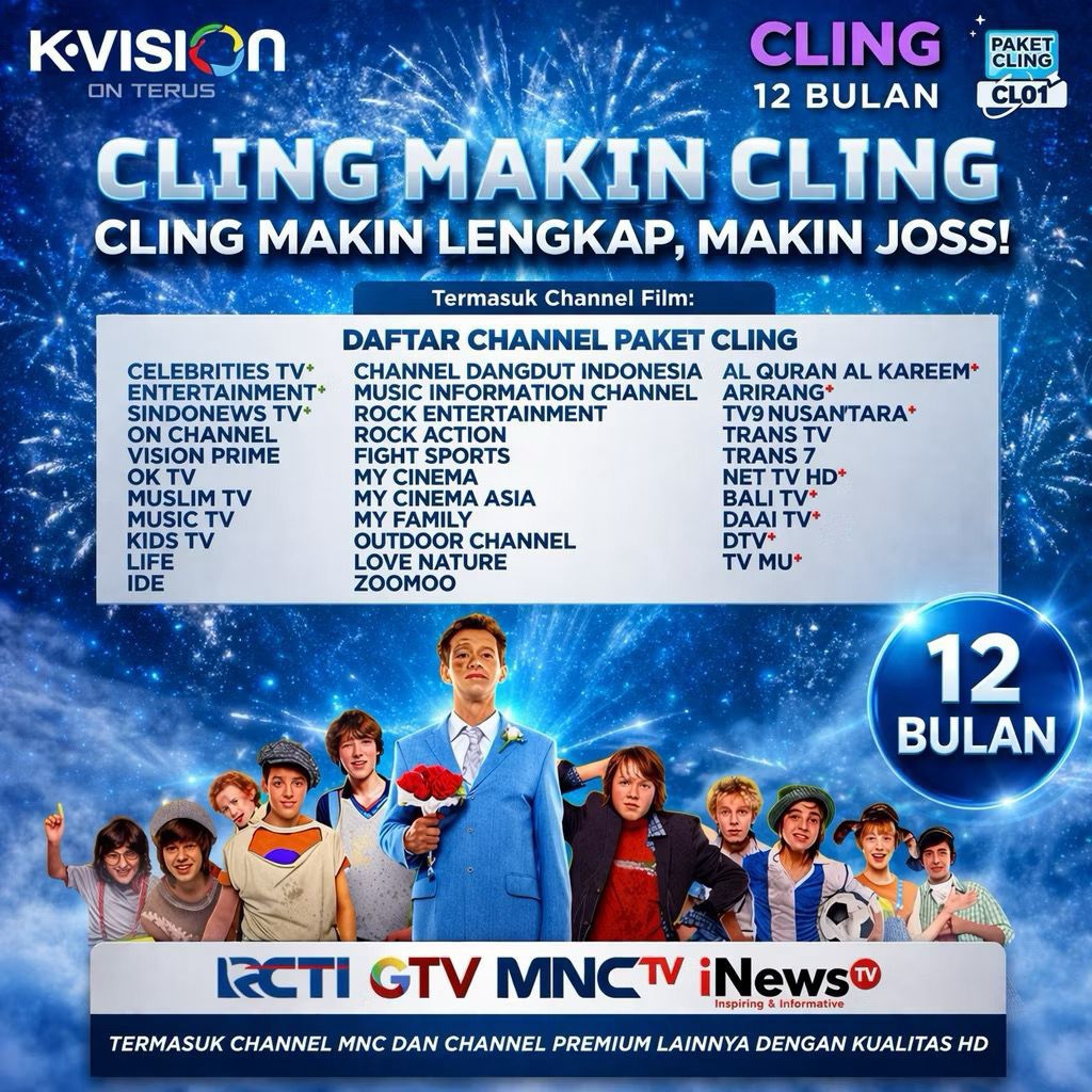 Termurah K VISION Paket CLING 1Tahun/360 Hari MNC GROUP K-VISION CL12