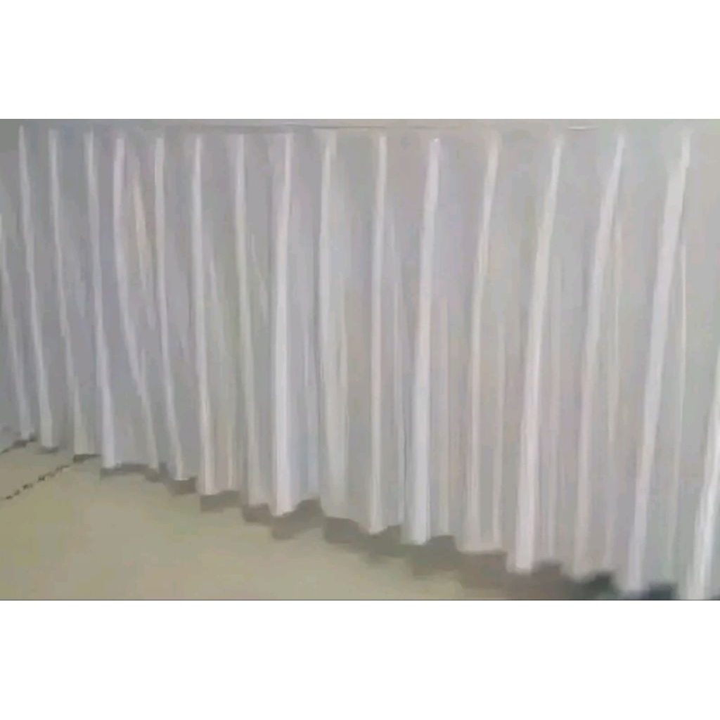 Rok meja dekorasi prasmanan kain filamin tinggo 30 cm lebar 50 cm (Baca deskripsi) taplak meja rempe